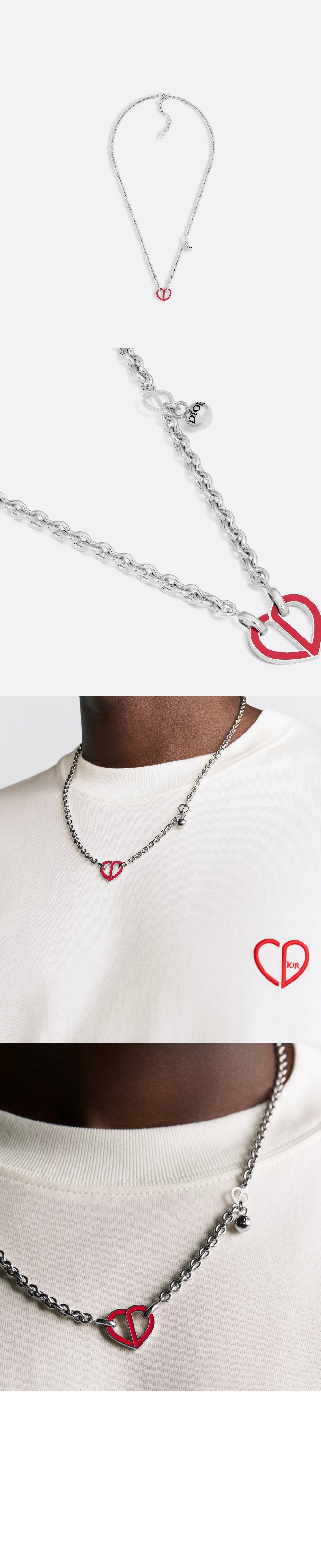 Dior CD Heart 목걸이 N2806