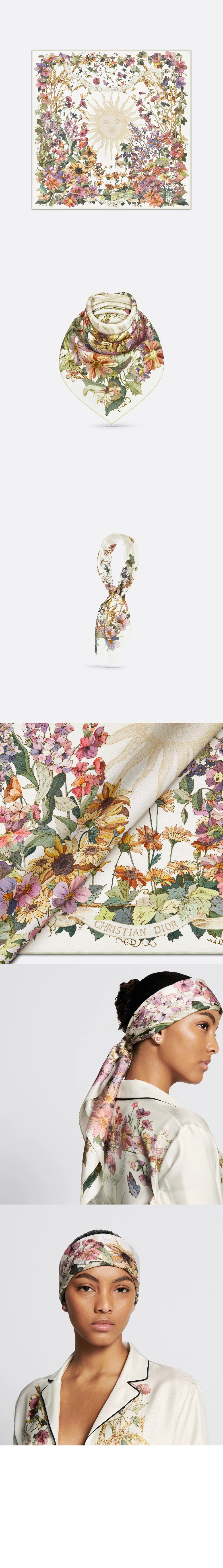 Dior 4 Saisons Hiver Soleil 90 스퀘어 스카프 42STA