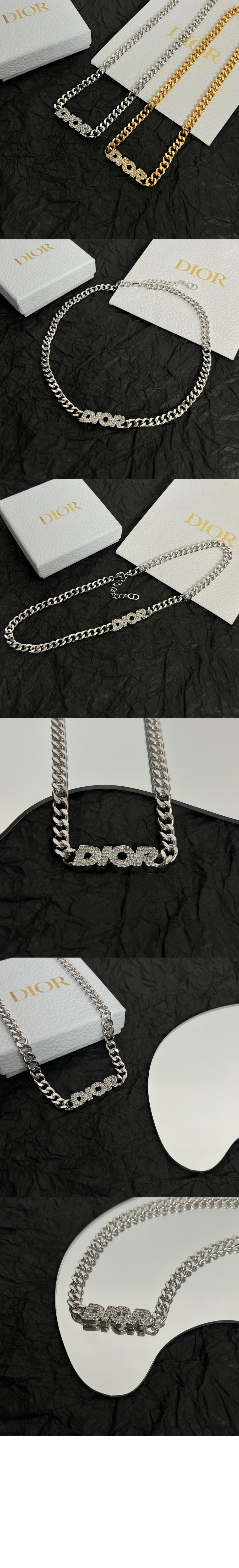 Dior Italic 체인 링크 목걸이 N1507