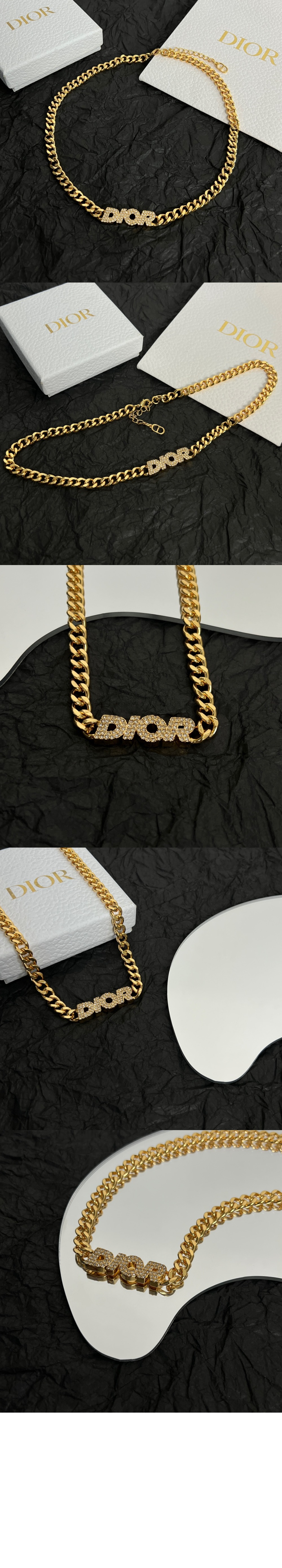 Dior Italic 체인 링크 목걸이 N1507