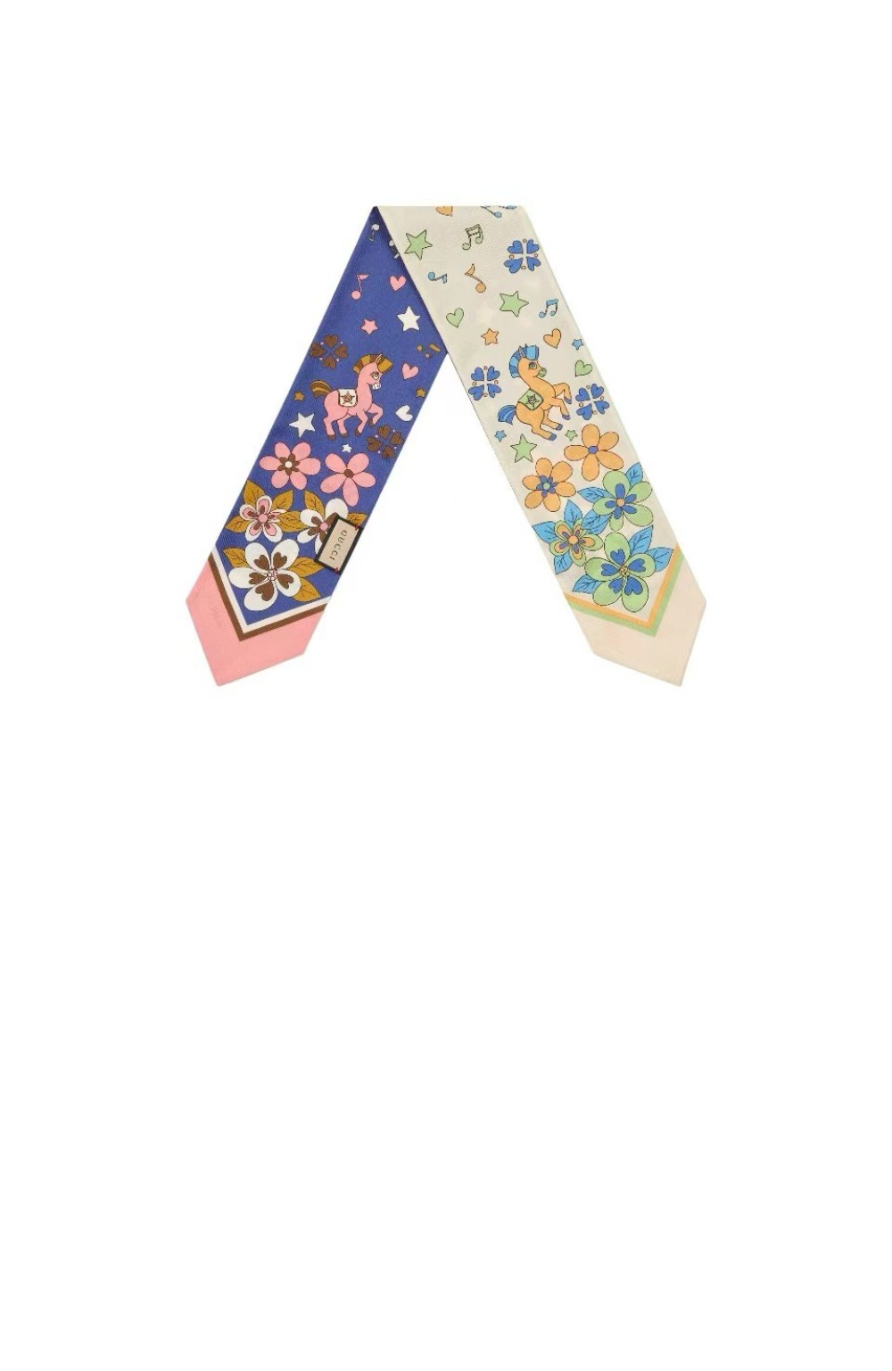 플로라 프린트 실크 넥 보우 698734