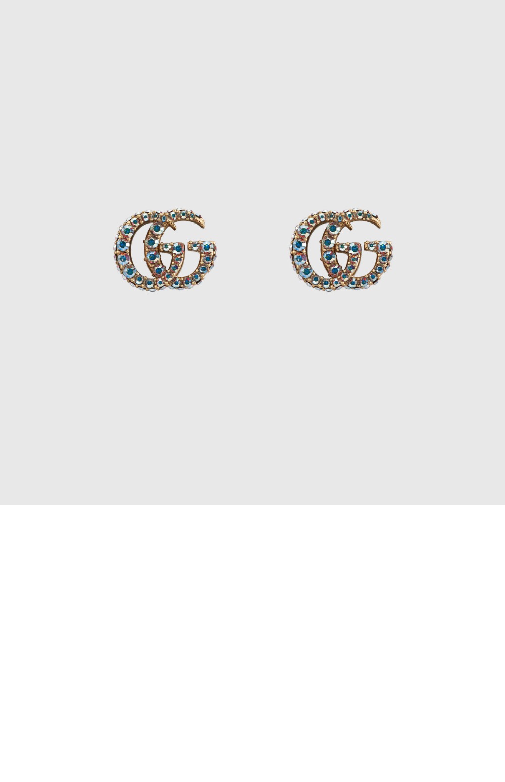 크리스털 더블 G 귀걸이 753886
