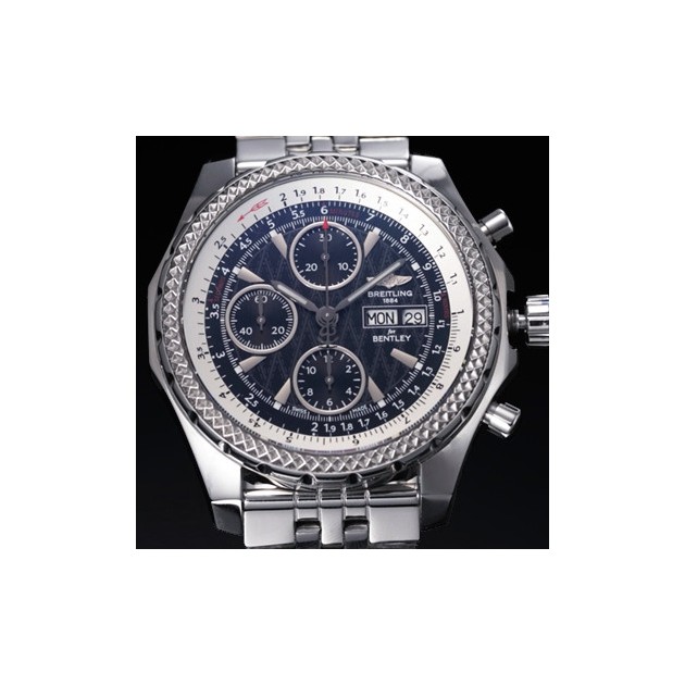 BREITLING 브라이틀링 벤틀리 지티2 크로노 그래프 다크블루 다이얼 스크래치 방지 사파이어 크리스탈 글라스 최고급 옵션 bre0134 - Breitling Bentley Motors Chronograph Dark Blue Dial