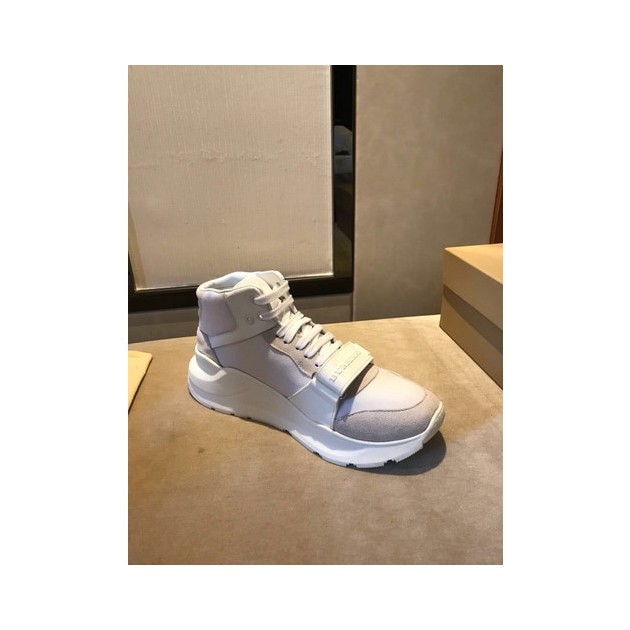 BURBERRY 버버리 네오프렌 가죽 스니커즈