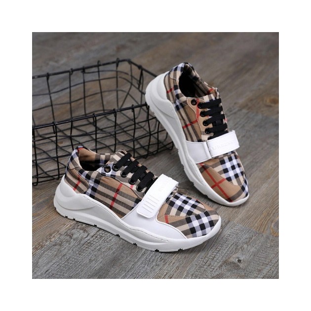 BURBERRY 버버리 빈티지 체크 코튼 스니커즈