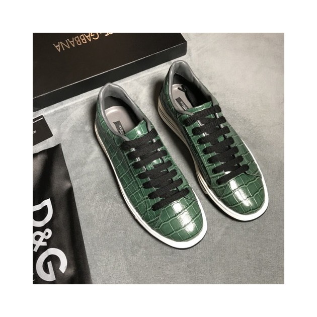 DOLCE & GABBANA 돌체앤가바나 크록 레더 스니커즈
