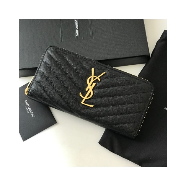 SAINT LAURENT 생로랑 마틀라세 지퍼 지갑 (금장/은장)