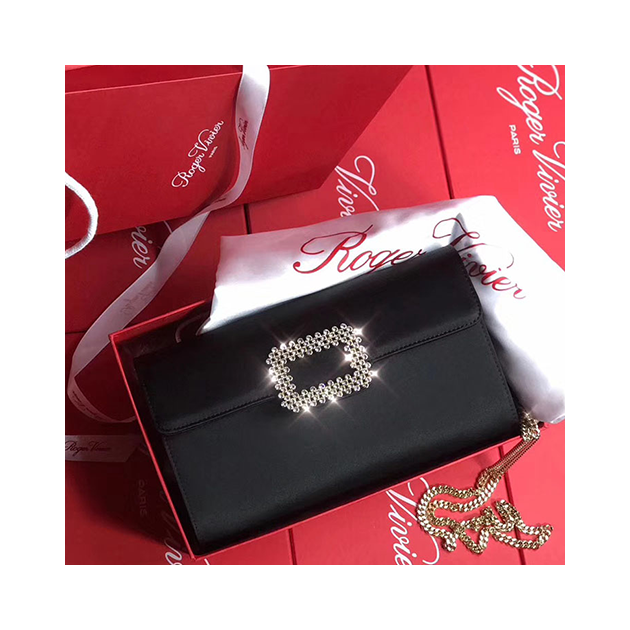 ROGER VIVIER 로저비비에 실크 소프트 클러치 체인숄더 24CM R50025