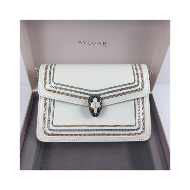 BULGARI 불가리 세르펜티 다이아몬드 블라스트 미니 체인 숄더백 BV28655-2