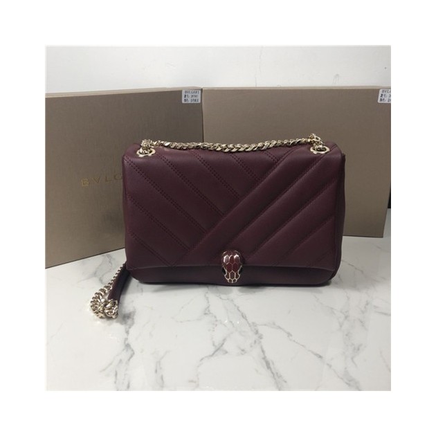 BULGARI 불가리 세르펜티 카보숑 라지 숄더백 BV287984-3
