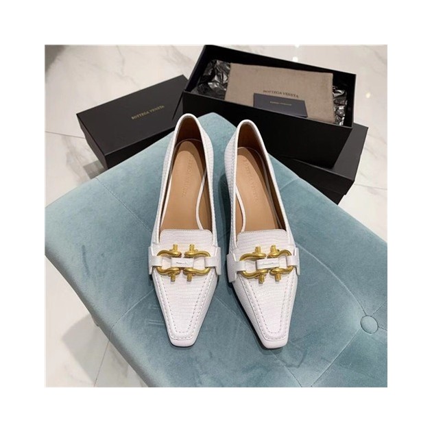 BOTTEGA VENETA 보테가베네타  키튼 힐 송치 가죽 로퍼 굽높이4.5CM  BV90610-1 2020/신상