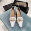 BOTTEGA VENETA 보테가베네타  키튼 힐 송치 가죽 로퍼 굽높이4.5CM  BV90610-1 2020/신상
