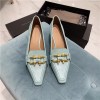 BOTTEGA VENETA 보테가베네타 키튼 힐 송치 가죽 로퍼 굽높이4.5CM  BV90610-2 2020/신상