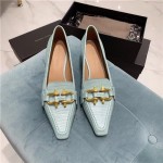 BOTTEGA VENETA 보테가베네타 키튼 힐 송치 가죽 로퍼 굽높이4.5CM  BV90610-2 2020/신상