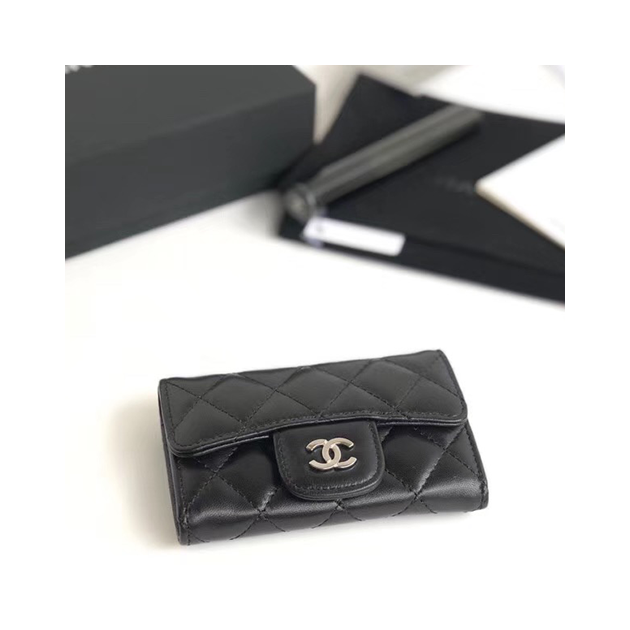 CHANEL 샤넬 카드지갑 램스킨 A80799