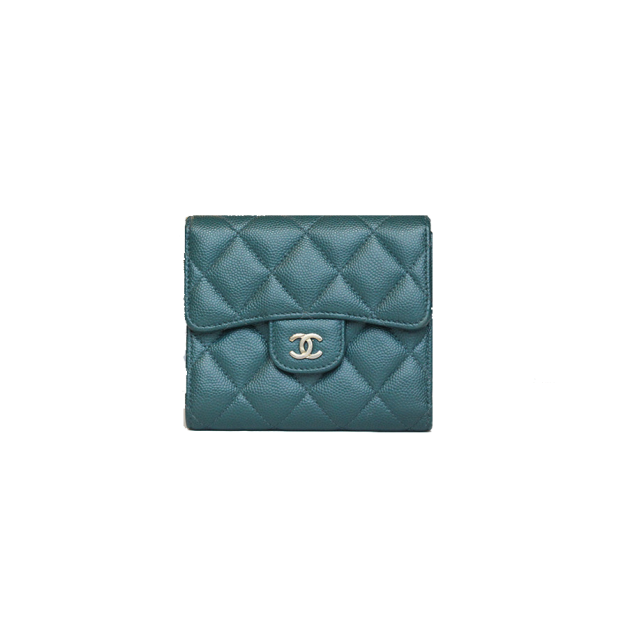 CHANEL 샤넬 캐비어 반지갑 AS401052