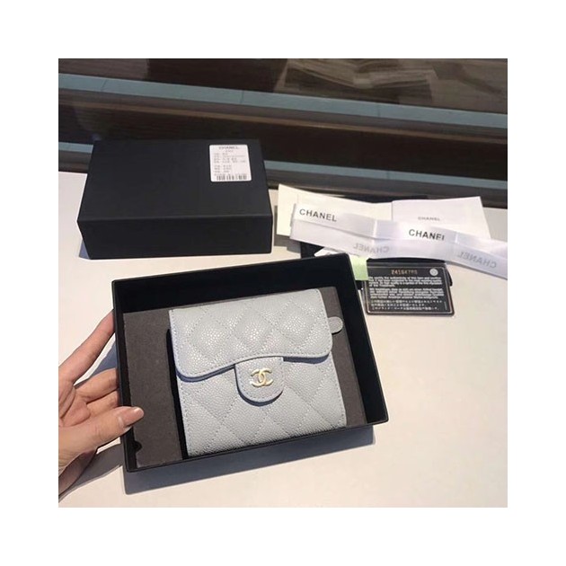 CHANEL 샤넬 캐비어 반지갑 AS87005