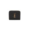 SAINT LAURENT 생로랑 캐비어 컴팩트 반지갑 (금장/은장)