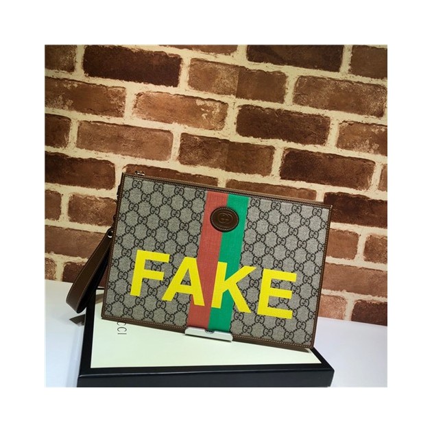 GUCCI 구찌 Fake Not 프린트 클러치 636171 2020/신상