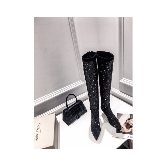 JIMMY CHOO 지미추 여성용 롱 부츠힐 (힐높이7.5CM) J449912 신상