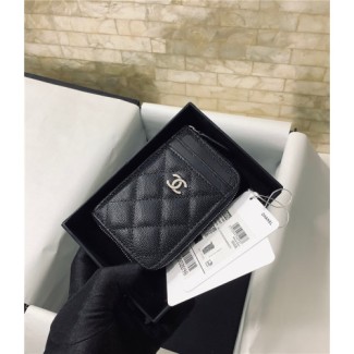 CHANEL 샤넬 캐비어 카드지갑 AS2106 (금장/은장)