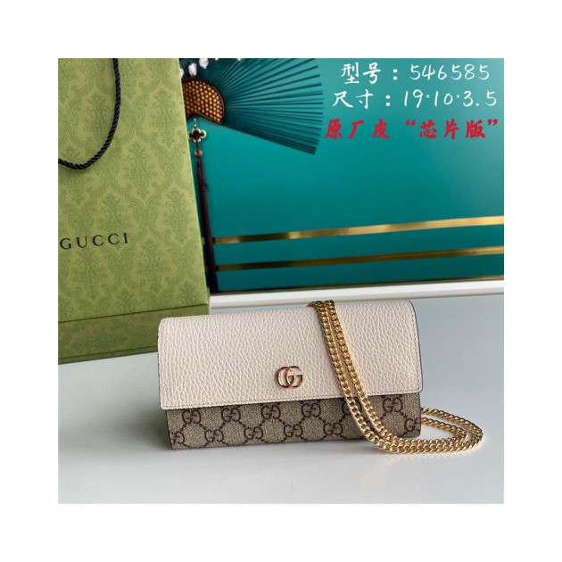 GUCCI 구찌 마몬트 가죽 체인 지갑