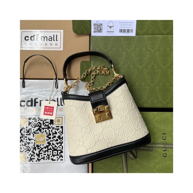 GUCCI 구찌 GG 음각 레더 스몰 숄더백 675788