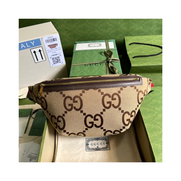 GUCCI  구찌 GG 캔버스 점보 GG 벨트백 696031