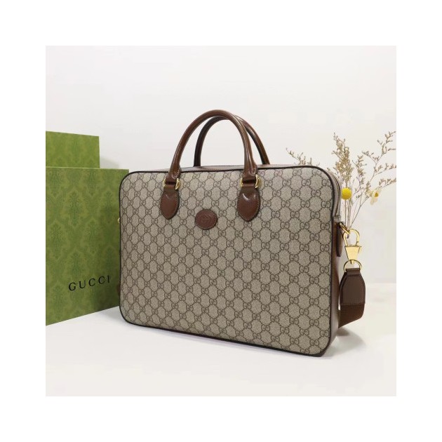 GUCCI 구찌 인터로킹 GG 브리프케이스 서류가방 케이스