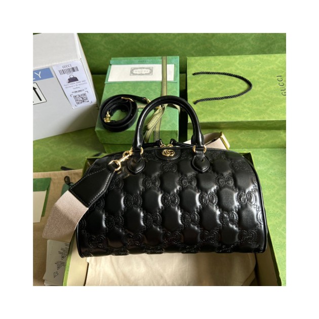 GUCCI 구찌 GG 마틀라세 레더 탑 핸들백 702242