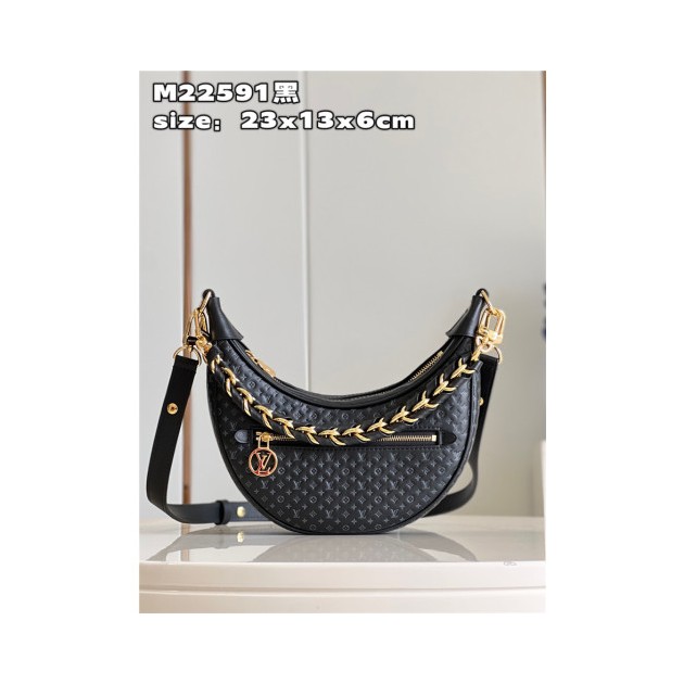 LOUIS VUITTON 루이비통 루프 모노그램 블랙 M22591
