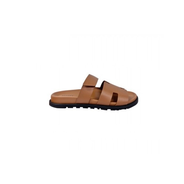 HERMES 에르메스 시프레 H로고 레더 벨크로 슬리퍼 H51010