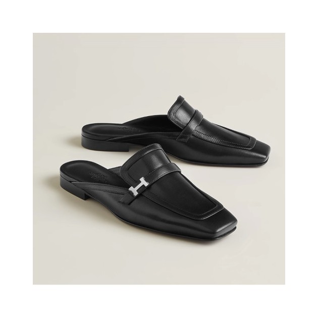 HERMES 에르메스 여성 그루피 레더 뮬 2COLOR