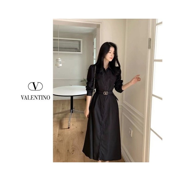 VALENTINO 발렌티노 V벨트 버튼 원피스 3COLOR