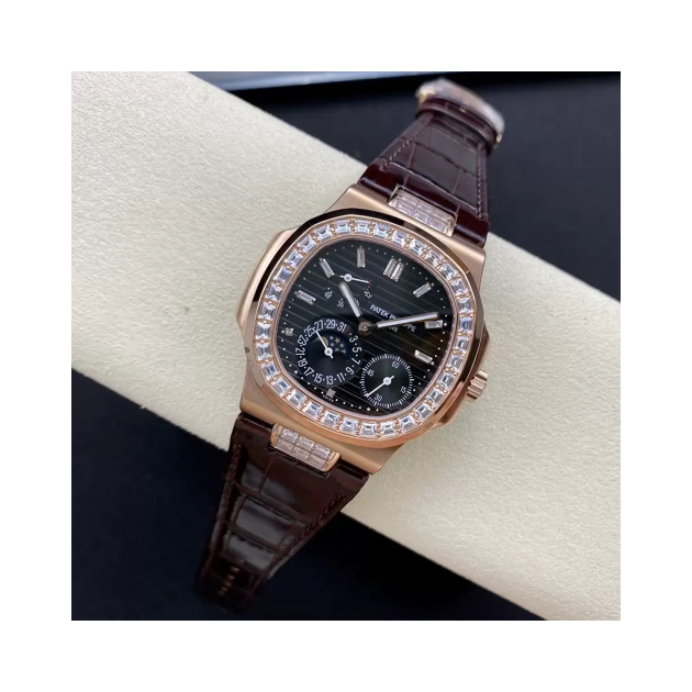 PATEK PHILIPPE 파텍필립 노틸러스 다이아 세팅 블랙 다이얼