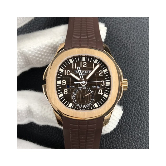 PATEK PHILIPPE 파텍필립 아쿠아넛 골드 트래블 타임 브라운