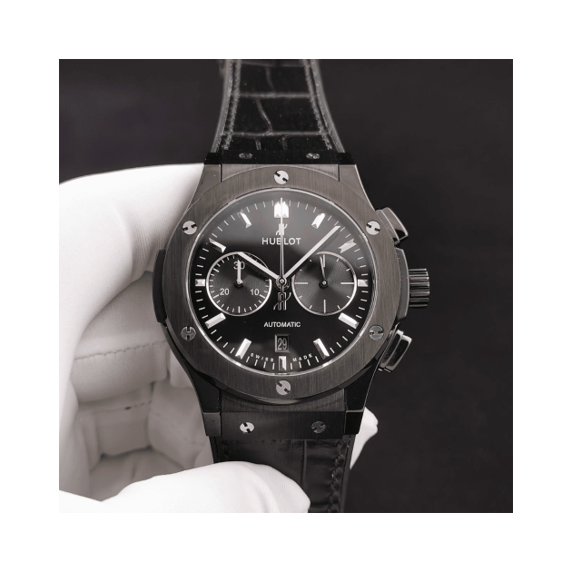 HUBLOT 위블로 클래식 퓨전 블랙 다이얼 가죽스트랩 521.CM.1171.RX