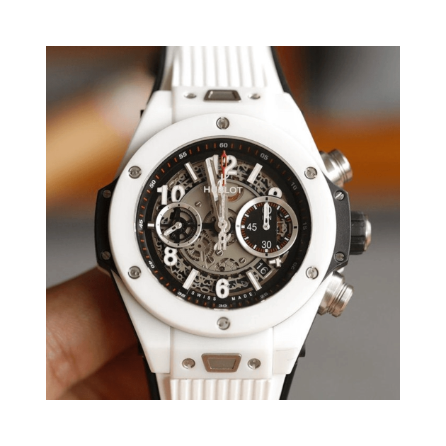 HUBLOT 빅뱅 유니코 스켈레톤다이얼 화이트 세라믹 411.HX.1170.RX