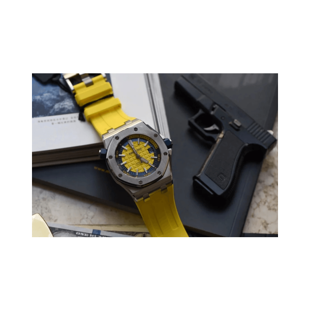 AUDEMARS PIGUET 오데마피게 로얄오크 오프쇼어 다이버 옐로우 러버밴드