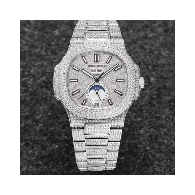 PATEK PHILIPPE 파텍필립 노틸러스 컴플리케이트 풀다이아 세팅 5726
