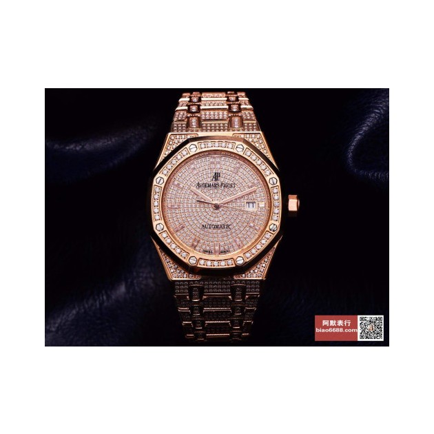 AUDEMARS PIGUET 오데마피게 로얄오크 로즈골드 풀다이아 15452