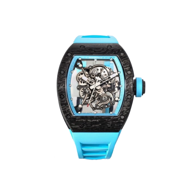 RICHARD MILLE 리차드밀 블랙 카본 뚜르비옹 블루 러버밴드 RM-055 (2color)