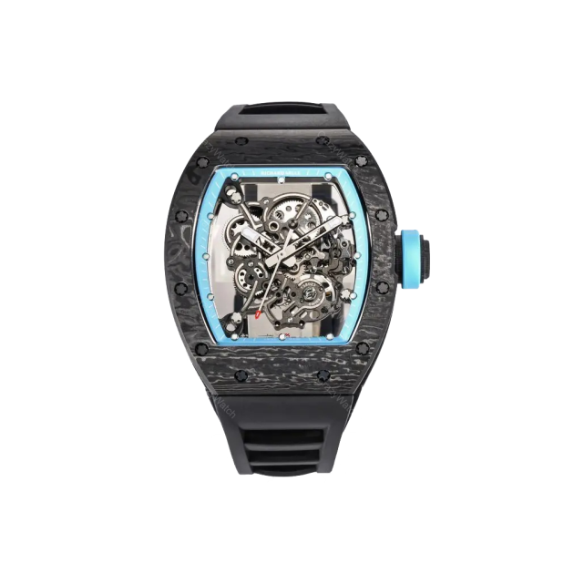 RICHARD MILLE 리차드밀 블랙 카본 뚜르비옹 러버밴드 블루 RM-055 (2color)