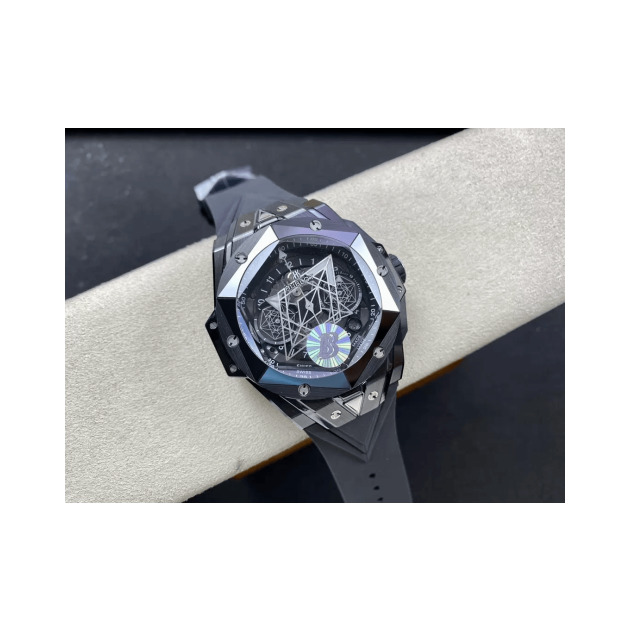 HUBLOT 위블로 빅뱅 상 블루 킹 크로노 세라믹 블랙 스트랩 418.NX.1107.RX.MXM1