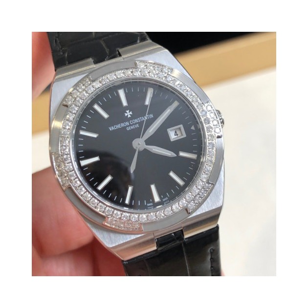 VACHERON CONSTANTIN 바쉐론 콘스탄틴 오버시즈 쿼츠 1205V 블랙 러버밴드
