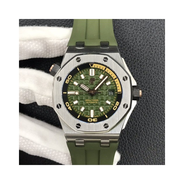 AUDEMARS PIGUET 오데마피게 로얄오크 오프쇼어 스틸 카키그린