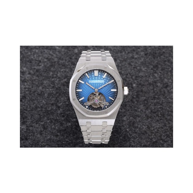 AUDEMARS PIGUET 오데마피게 로얄오크 뚜르비옹 스틸 블루다이얼