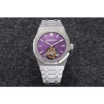 AUDEMARS PIGUET 오데마피게 로얄오크 뚜르비옹 스틸 퍼플다이얼