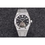 AUDEMARS PIGUET 오데마피게 로얄오크 뚜르비옹 스틸 다이아/쥬얼 베젤 블랙다이얼