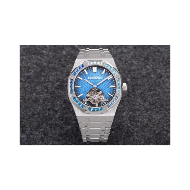 AUDEMARS PIGUET 오데마피게 로얄오크 뚜르비옹 스틸 엑스트라씬 블루다이얼